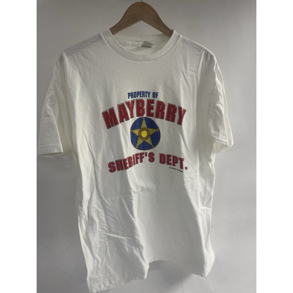 Vintage Andy Griffth Propery Of Mayberry Police Shirt Size Large